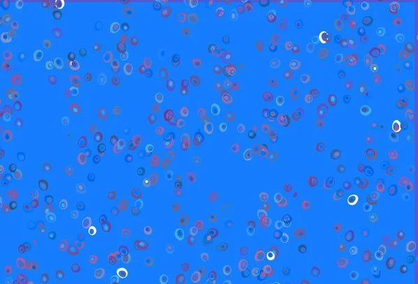 Světle Modrá Červené Vektorové Pozadí Bublinami Krásná Barevná Ilustrace Rozmazanými — Stockový vektor