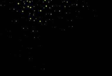 Daireli koyu yeşil vektör deseni. Renkli noktaları, çizgileri, küpleri olan soyut çizimler. Reklamınız, posteriniz, afişiniz için en iyi tasarım.