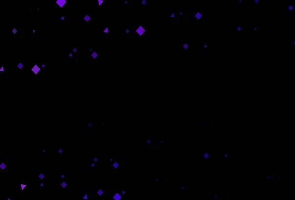 Modello Vettoriale Viola Scuro Con Cristalli Cerchi Quadrati Illustrazione Astratta — Vettoriale Stock