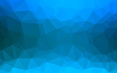 Hafif BLUE vektörü düşük polimerli kaplama. Renkli soyut çizimler ve gradyan. İşiniz için en iyi üçgen tasarım..