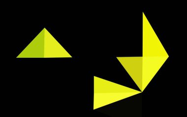 Açık yeşil, sarı vektör üçgen mozaik doku. Çokgen şekilli bir örnek. İş tasarımınız için üçgen desen.