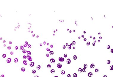 Lekeli açık mor vektör kapağı. Soyut arka planda bulanık kabarcıklar ve renkli gradyan. Güzel web siteleri için desen.