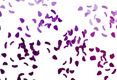 Soyut formlarla açık mor vektör arkaplanı. Rastgele şekillerle soyut tarzda dekoratif tasarım. Duvar kağıtları için zarif tasarım.