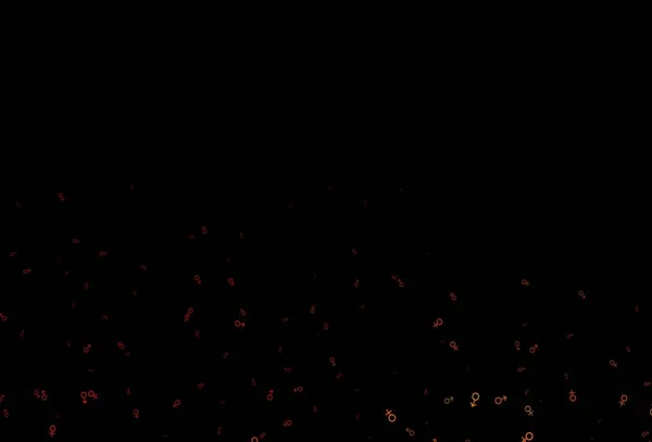 Темно Оранжевий Векторний Візерунок Гендерними Елементами Абстрактна Ілюстрація Барвистими Градієнтними — стоковий вектор
