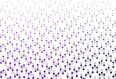 Açık Mor, noktalı pembe vektör arkaplan. Doğa tarzında renkli baloncuklu soyut illüstrasyon. Reklamlar, broşürler için desen.