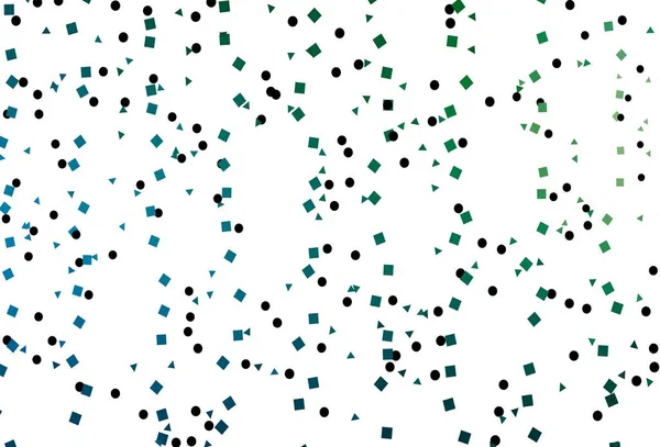 ライトブルー 円の多角形の緑のベクトルパターン カラフルな円 三角形 正方形のセットでイラスト ビジネス広告 小冊子 チラシのパターン — ストックベクタ