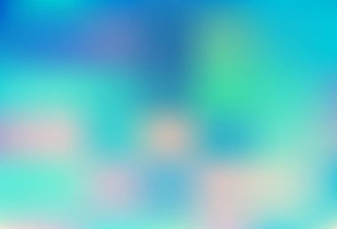 Açık mavi vektör bokeh ve renkli desen. Gradyan ile modern soyut çizim. Yaratıcı tasarımlarınız için örnek.