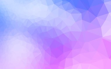 Açık Pembe, mavi vektör üçgen şablon. Çokgen şekilli bir örnek. İş tasarımınız için yepyeni bir tarz.