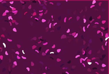 Soyut biçimlere sahip açık pembe vektör arkaplanı. Renkli rastgele şekillerle modern soyut illüstrasyon. Kartvizitiniz için modern tasarım.