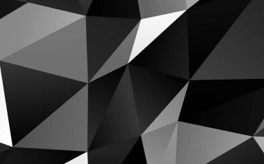 Light Silver, gri vektör soyut mozaik fon. Gradyanı olan belirsiz bir soyut çizim. Marka kitabı için şık bir desen.