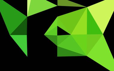 Açık yeşil vektör soyut mozaik arkaplan. Zarif bir tasarıma sahip soyut bir çizim. Cep telefonu geçmişi için şablon.