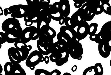 Dairesel siyah ve beyaz vektör şablonu. Doğa tarzında renkli baloncuklu soyut illüstrasyon. Güzel web siteleri için desen.