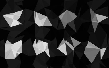 Light Silver, gri vektör üçgen şablonu. Parlak renkli bir illüstrasyonla yepyeni bir tarz. İş tasarımınız için üçgen desen.