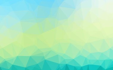 Açık yeşil, sarı vektör çokgen arka plan. Yaratıcı illüstrasyon, yarım tonlu ve eğimli. Tasarımınız için yeni doku.