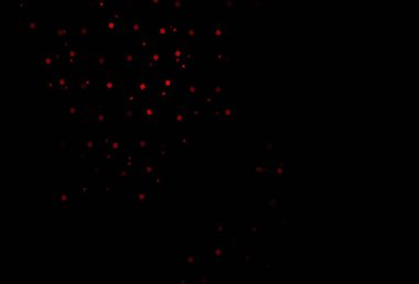 Daireler ve küplerle birlikte koyu kırmızı vektör dokusu. Renkli noktaları, çizgileri, küpleri olan soyut çizimler. Web siteleri için şablon kullanılabilir.