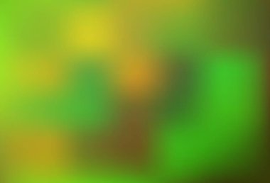Açık yeşil, sarı vektör bokeh ve renkli desen. Soyut ve gradyan renkte renkli çizimler. Web siteniz için tasarım.