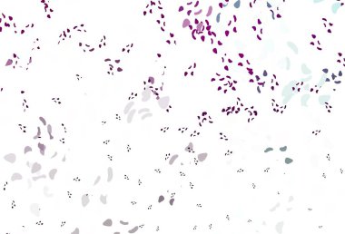 Soyut formlarla açık mor vektör arkaplanı. Modern tarzda değişen renkli kaotik formlar. Web siteniz için basit tasarım.