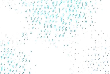 Cinsiyet sembollü açık mavi vektör arkaplanı. Renkli gradyan tarzında cinsiyet işaretli akıllı bir illüstrasyon. TV reklamları için basit tasarım.