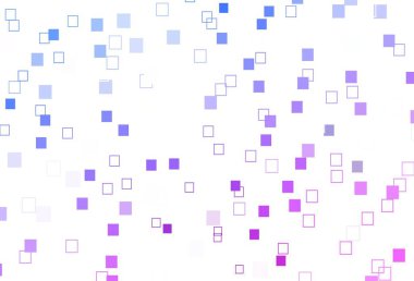 Açık Pembe, mavi vektör kaplaması. Dikdörtgenleri ve kareleri olan güzel bir çizim. Terfi için modern şablon.