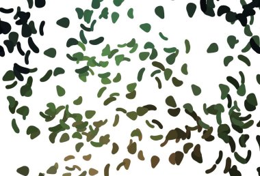 Soyut formlarla açık yeşil vektör arkaplanı. Rastgele şekillerle soyut tarzda dekoratif tasarım. Bir cep telefonu için arka plan.