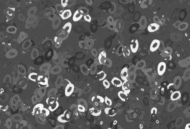 Light Silver, daire şekilli gri vektör düzeni. Parlak renkli soyut çemberlerin olduğu bir resim. Reklamlar, broşürler için desen.