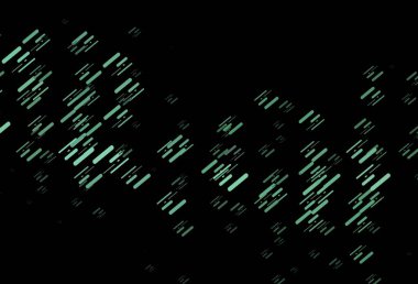 Dar çizgileri olan koyu siyah vektör deseni. Renkli çubuklarla gösterişli soyut çizimler. TV reklamları için arkaplan.