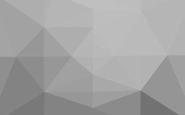 Açık gümüş, gri vektör soyut çokgen doku. Gradyanı olan belirsiz bir soyut çizim. Marka kitabı için şık bir desen.