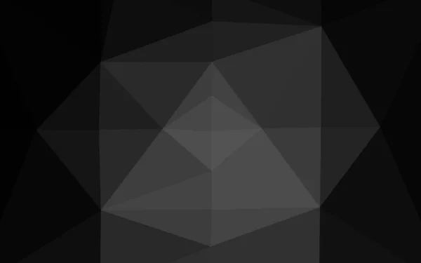 ダークシルバー グレーベクトル三角形モザイクテクスチャ グラデーションの折り紙スタイルでカラフルなイラスト あなたのビジネスに最適な三角形のデザイン — ストックベクタ