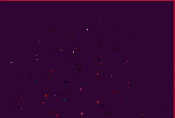 Lichtblauwe Rode Vectorachtergrond Met Driehoeken Cirkels Blokjes Illustratie Met Kleurrijke — Stockvector