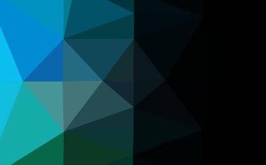 Açık mavi, yeşil vektör üçgen şablon. Zarif bir tasarıma sahip soyut bir çizim. Arkaplan için desenli kalıp.