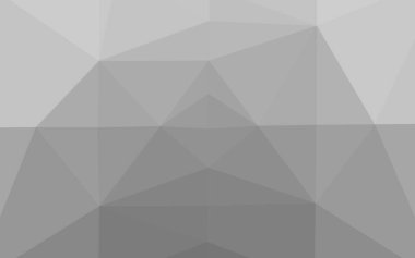 Açık gümüş, gri vektör bulanık üçgen şablonu. Parlak çizimler, üçgenlerden oluşur. Cep telefonu geçmişi için şablon.