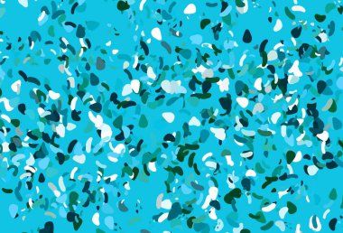 Açık mavi, soyut formlu yeşil vektör arkaplan. Soyut tarzda rengarenk gradyan şekilleri olan bir resim. Kartvizitiniz için modern tasarım.