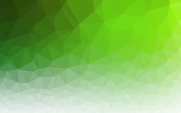 Hellgrüne Vektor Verschwommene Dreieck Vorlage Ein Muster Mit Polygonalen Formen — Stockvektor