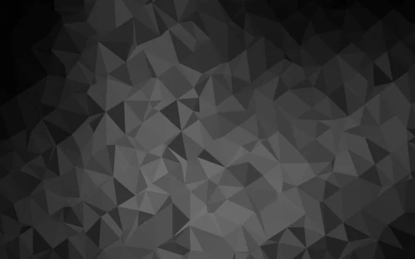 Dark Silver Gray Vector Polygonal Pattern Vague Abstract Illustration Gradient — Stock Vector