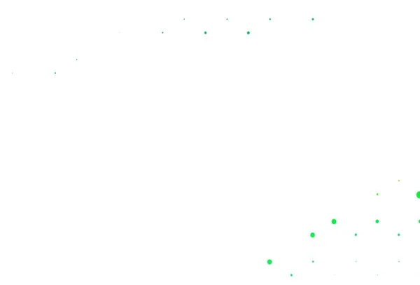 Světle Zelený Žlutý Vektorový Vzor Kuličkami Abstraktní Ilustrace Barevnými Bublinami — Stockový vektor