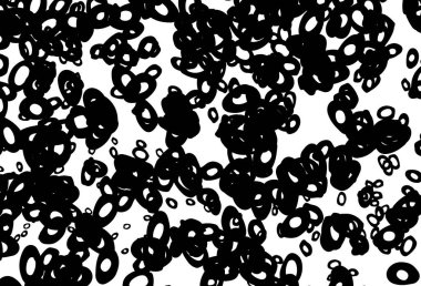 Dairesel şekilli siyah ve beyaz vektör düzeni. Renkli su damlaları olan modern soyut çizimler. Posterler, afişler için tasarım.