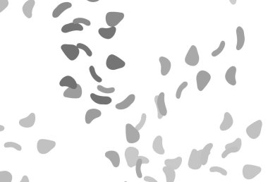 Light Silver, Memphis şekilli gri vektör şablonu. Renkli rastgele şekillerle modern soyut illüstrasyon. Web siteniz için basit tasarım.