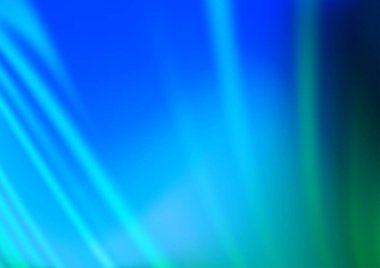 Açık mavi, yeşil vektör modern bokeh deseni. Gradyanı olan belirsiz bir soyut çizim. Yaratıcı tasarımlarınızın arkaplanı.