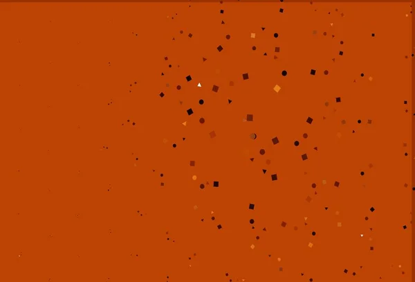 光橙色矢量纹理在多风格与圆形 立方体 用彩色圆点 方块进行抽象说明 壁纸模板 — 图库矢量图片