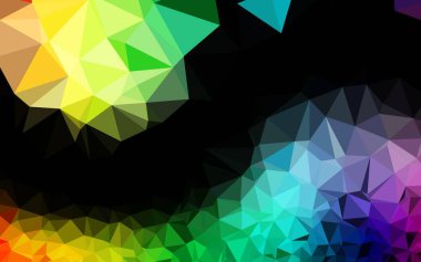 Açık Çokrenkli, Gökkuşağı vektörü soyut çokgen örtüsü. Gradyanı olan belirsiz bir soyut çizim. Arkaplan için desenli kalıp.