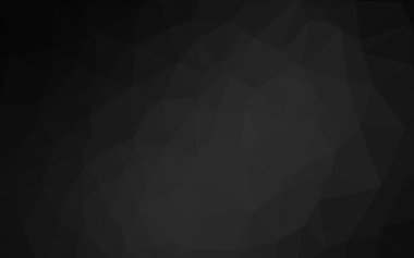 Koyu Gümüş, gri vektör üçgen mozaik şablon. Belirsiz bir tarzda tamamen yeni bir renk çizimi. Cep telefonu geçmişi için şablon.