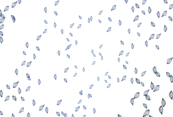 Світло Blue Векторна Обкладинка Ескізу Декоративна Ілюстрація Абстрактним Барвистим Листям — стоковий вектор