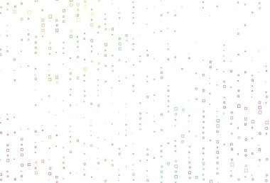 Aydınlık Çokrenkli, dikdörtgenli Gökkuşağı vektör düzeni, kareler. Renkli dikdörtgenlerle modern soyut çizimler. Reklamlar için desen.