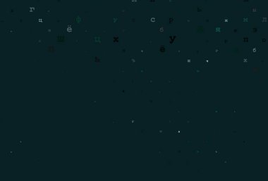 Açık pembe, latin alfabesiyle mavi vektör düzeni. Bulanık tasarım alfabe işaretleriyle basit bir şekilde. Reklamınız, posteriniz ve üniversite afişleriniz için en iyi tasarım..