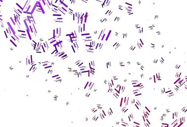 Düz çizgileri olan açık mor vektör arkaplan. Renkli çubuklarla gösterişli soyut çizimler. TV reklamları için arkaplan.