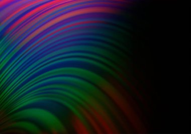 Koyu renkli, eğri kurdeleli Gökkuşağı vektör arkaplanı. Yarım ton mermer tarzında, gradyanı olan yaratıcı illüstrasyon. İşiniz için en iyi bulanık tasarım..