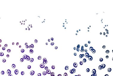 Açık mavi, kırmızı vektör benekli. Parlak renkli soyut çemberlerin olduğu bir resim. Marka kitabınız için şablon.