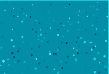 Açık mavi vektör arkaplanı çizgiler, daireler, eşkenar dörtgenler. Daireler, çizgiler, rengarenk eşkenar dörtgenler. İş ilanınız için akıllı tasarım.