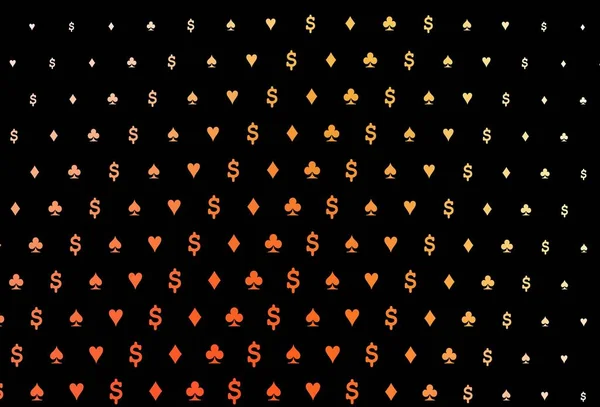 Tmavě Žlutý Oranžový Vektorový Kryt Symboly Hazardu Glitter Abstraktní Náčrt — Stockový vektor
