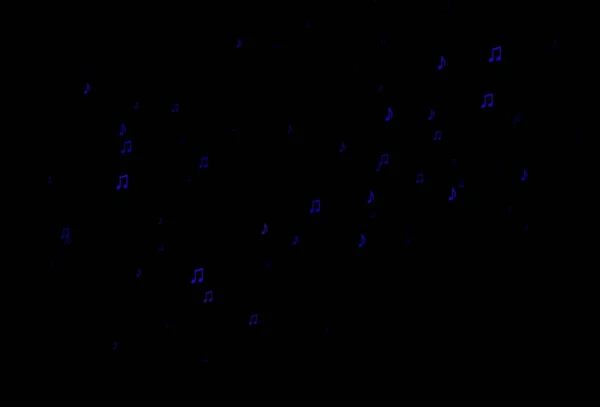 Темно Фиолетовый Вектор Нотами Декоративный Дизайн Абстрактном Стиле Музыкальными Формами — стоковый вектор
